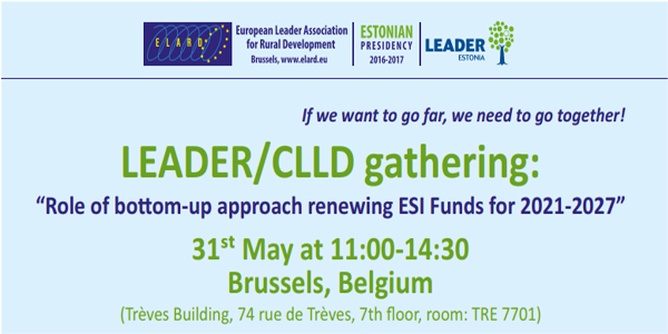 LEADER/CLLD gathering: “Role of bottom-up approach renewing ESI Funds for 2021-2027”