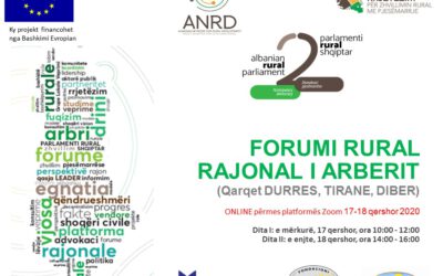 Albanian Network for Rural Development held on line the regional rural forums of Arbër and Vjosa