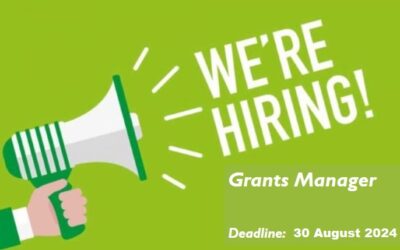 Second call for Applications: Grants Manager | Deadline: 30 August 2024