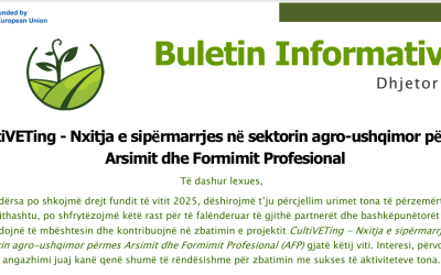 Buletin Informativ: Nxitja e sipërmarrjes në sektorin agro-ushqimor përmes  Arsimit dhe Formimit Profesional
